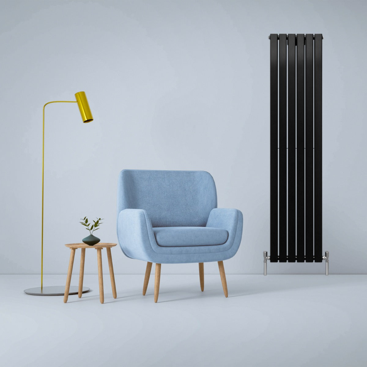 Q-Rax Radiatori Pannelli Piatti 180x42 cm Nero Opaco