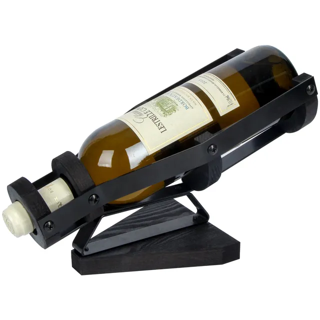 JackCube Design Kitchen Portabottiglie da Banco Nero 750 ml
