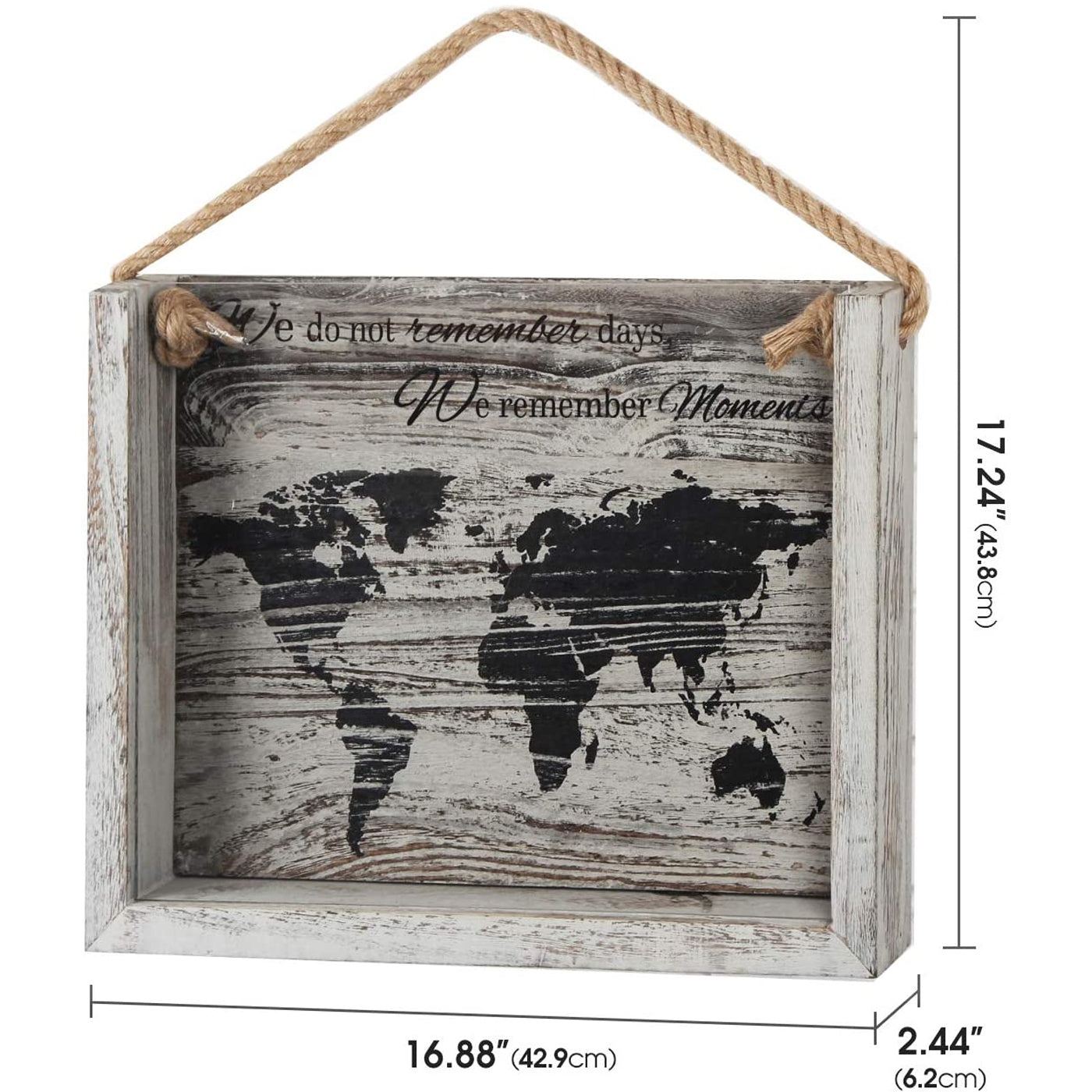 Jackcube Design Display Shadow Box Ricordi Legno Bianco Corda