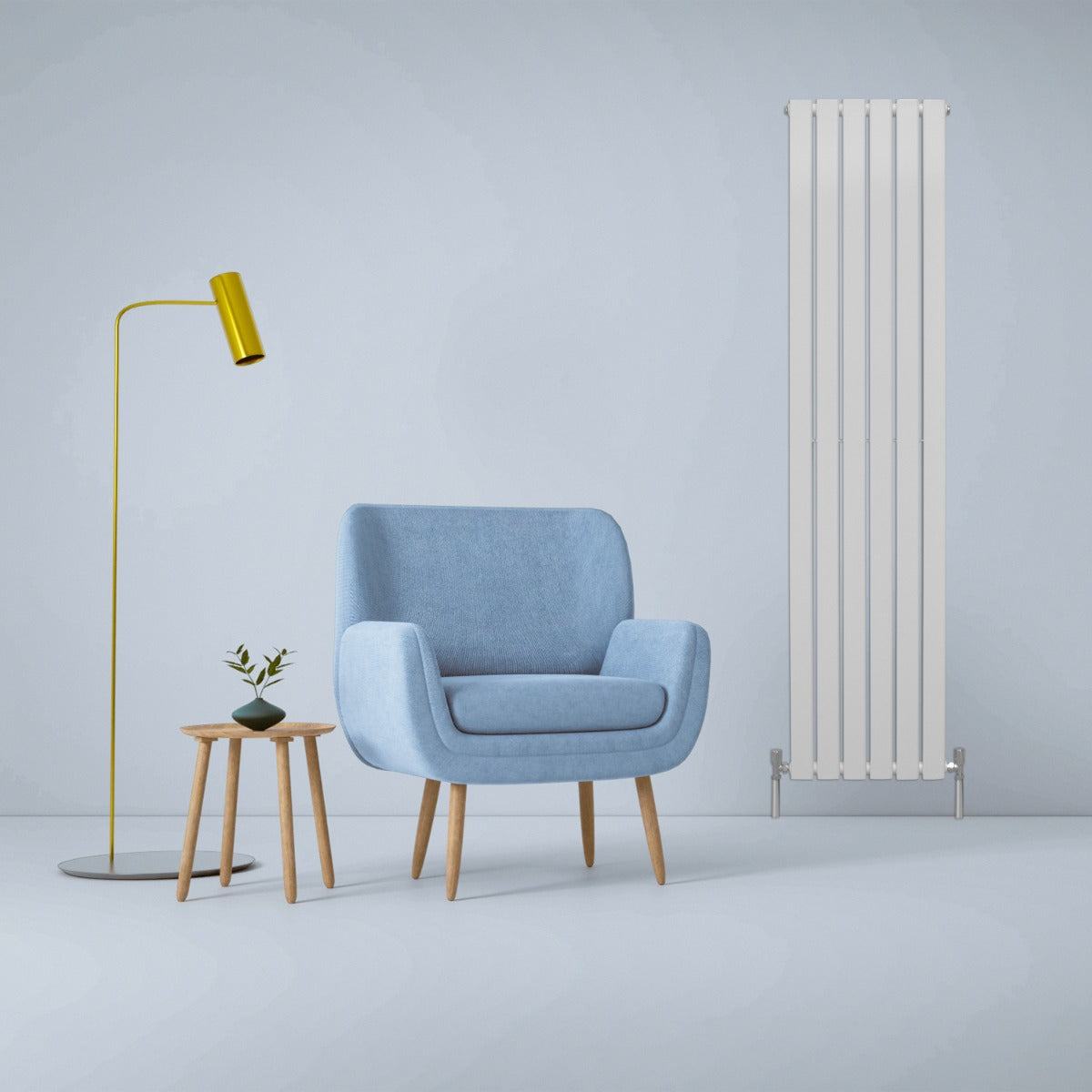 Q-Rax Pannelli Piatti 180x42cm Radiatore Bianco Lucido Acciaio