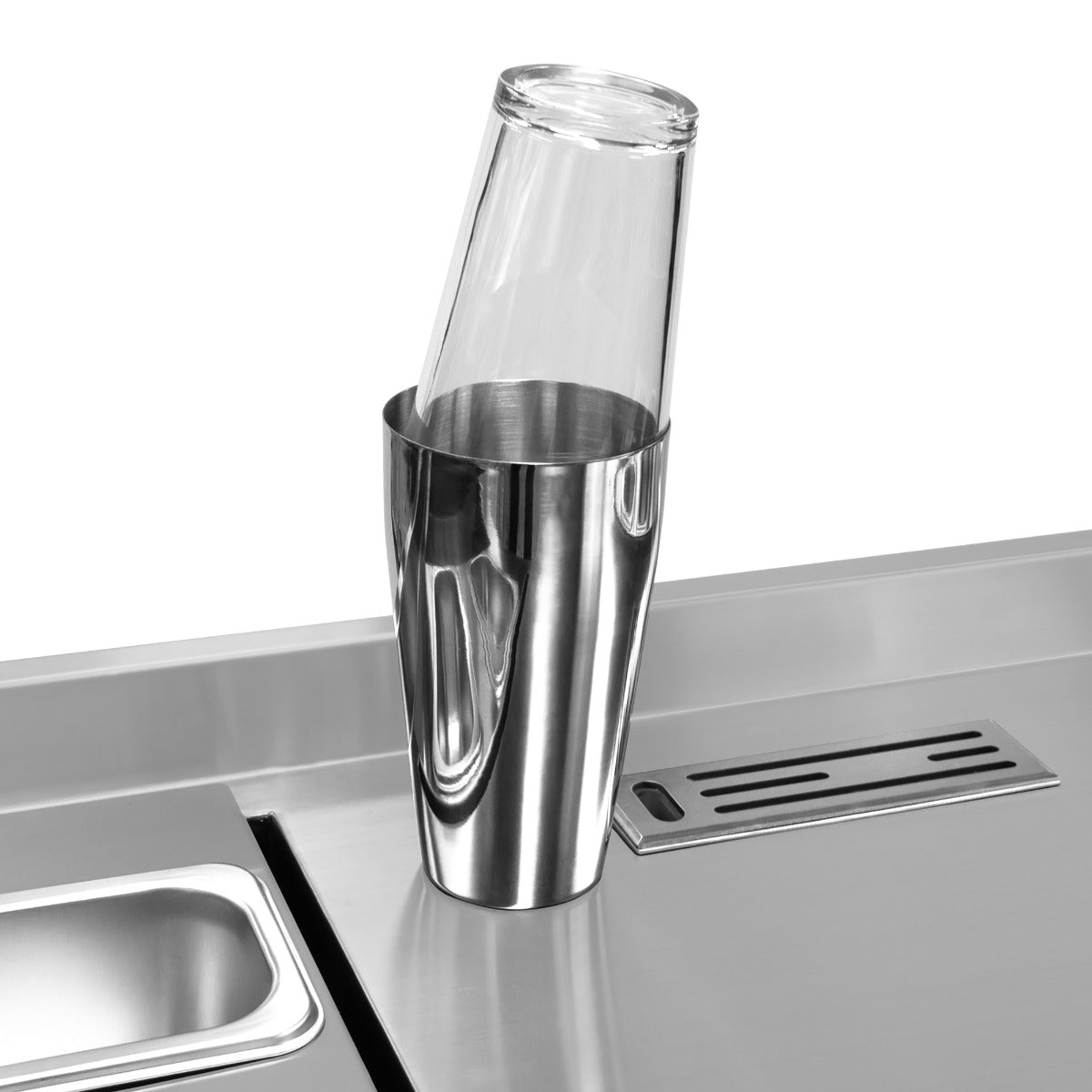 Q-Rax Twin Cocktail stazione bar inox compatta doppia