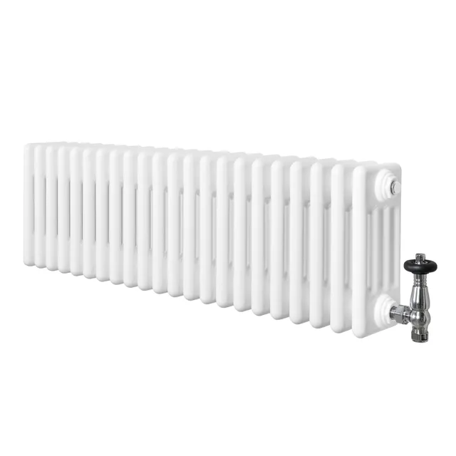 Q-Rax Tradizionale 300x1010 mm Termosifone 4 Colonne Bianco