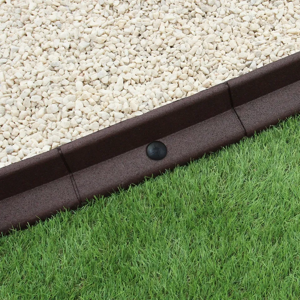 Q-Rax Bordatura Giardino Flessibile 1,2 m Marrone 6 Pezzi
