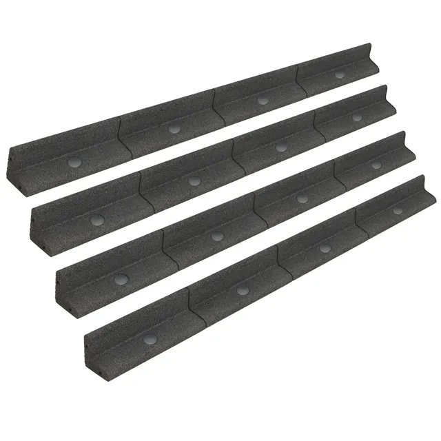Q-Rax Deposito all'Aperto Bordura Giardino Flessibile 4x1,2 m Grigia