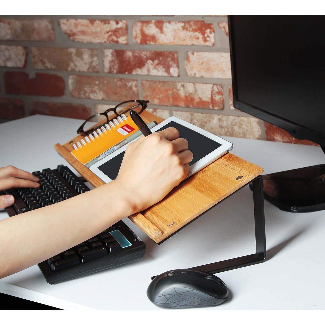 Jackcube Design Home Office Leggio Tablet Libri Bambù Metallo Nero