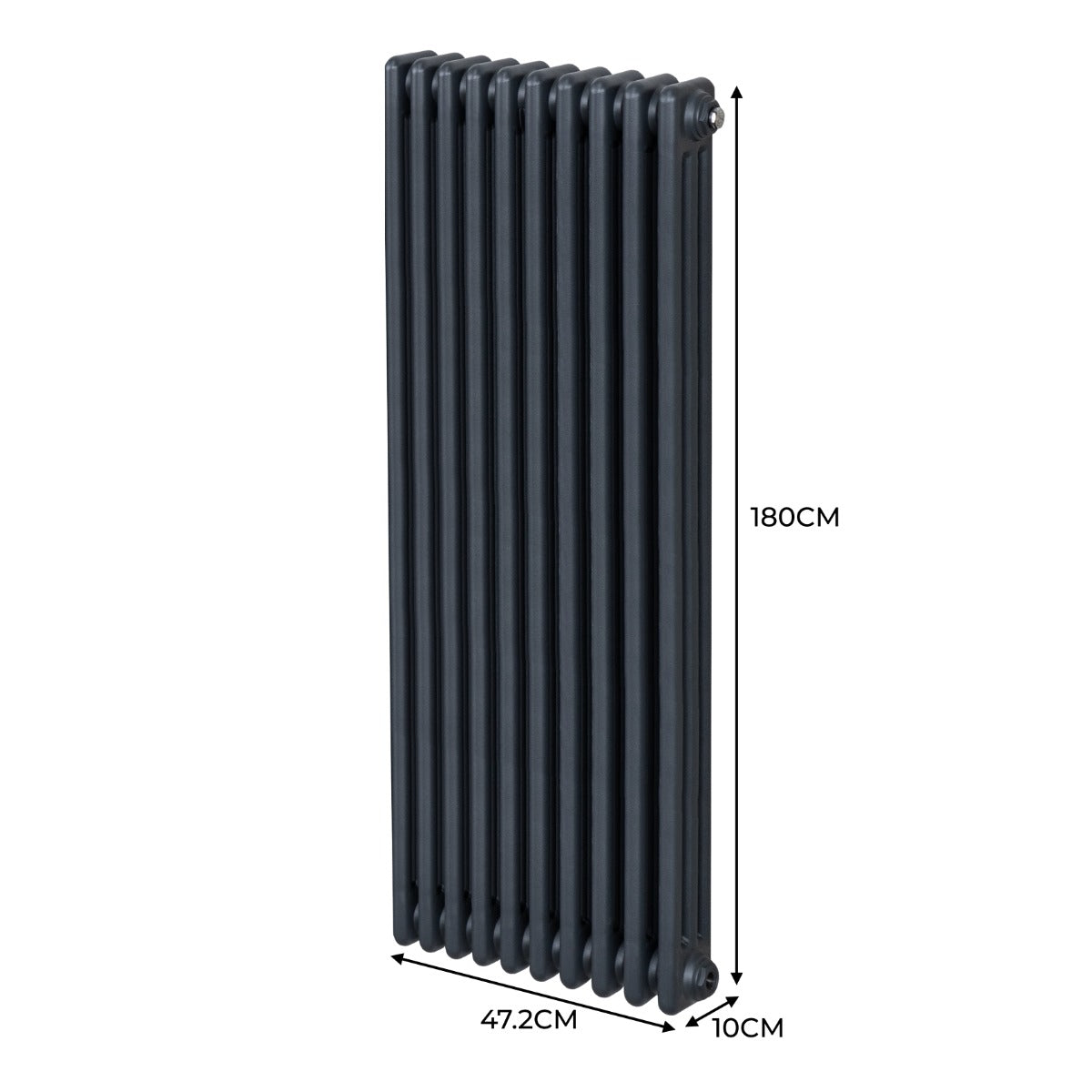 Q-Rax Radiatore 3 Colonne 1800x472 mm Grigio Antracite