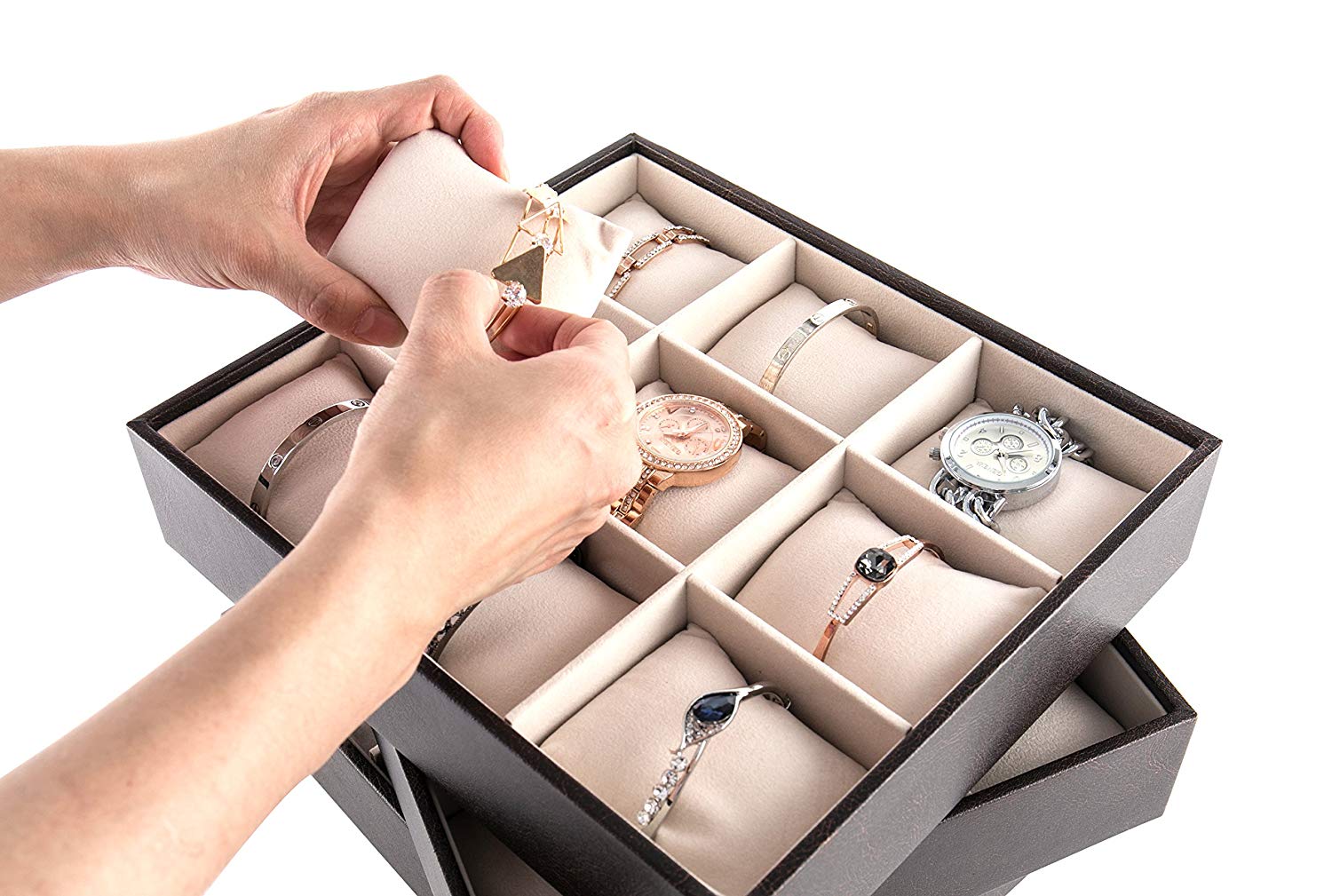 Jackcube Design Makeup Jewelry Set 3 Vassoi Portabracciali 27 Cuscini