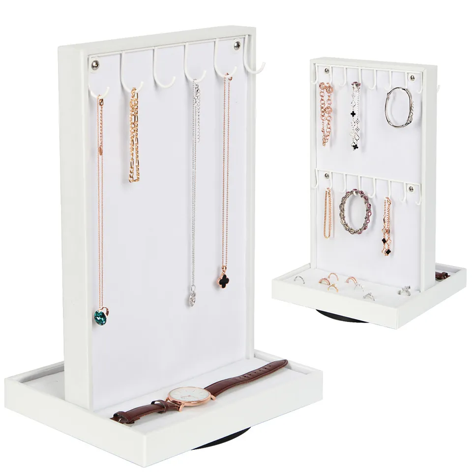 Jackcube Design Makeup Jewelry Portagioie Girevole Bianco 2 Lati