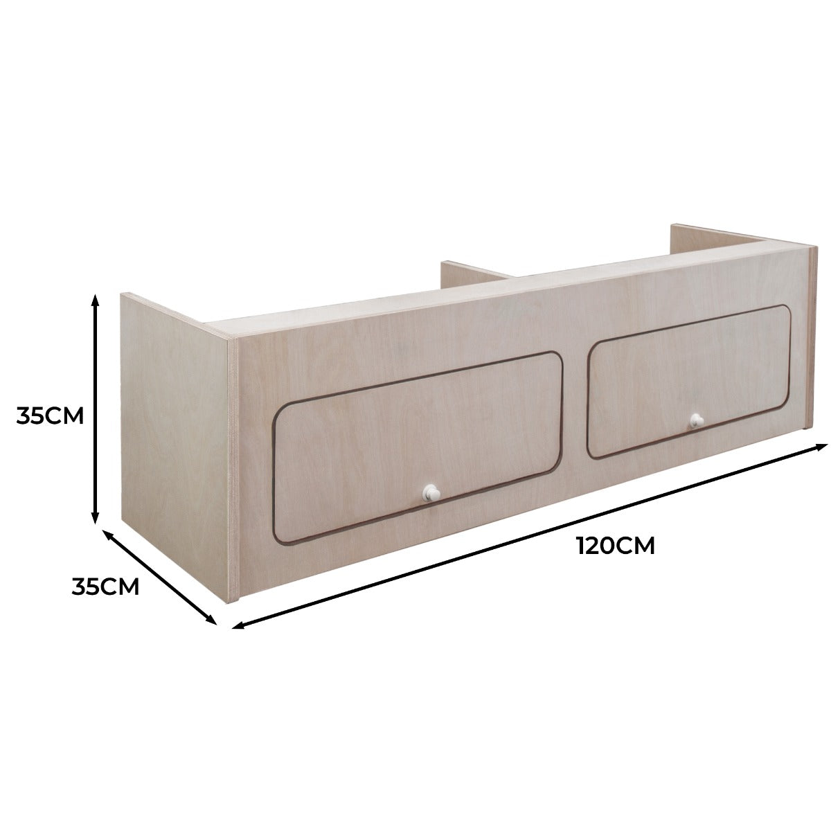 Q-Rax Accessori Casa Armadio Pensile Camper 120x35x35 cm Legno