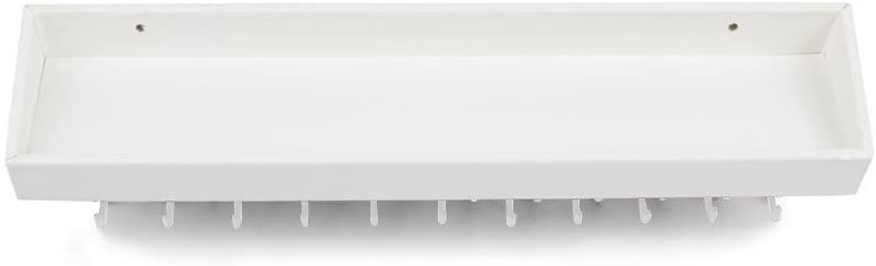 Jackcube Design Portagioie Parete Bianco 23 Ganci con Mensola