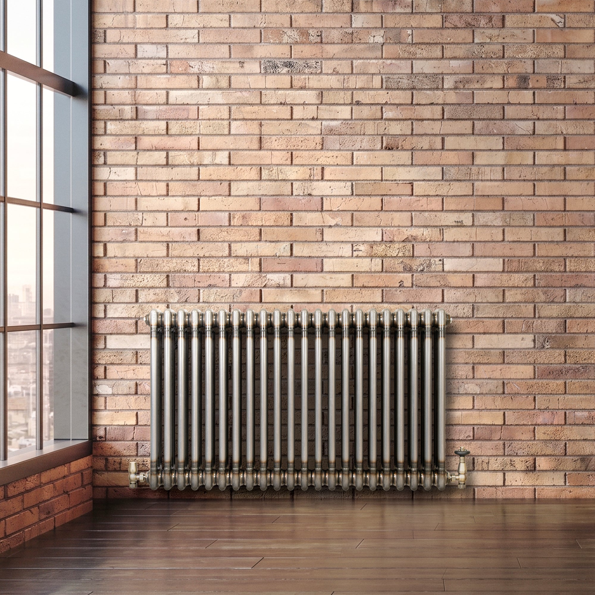 Q-Rax Radiatori Tradizionali 3 Colonne 600x1010mm Metallo Grezzo
