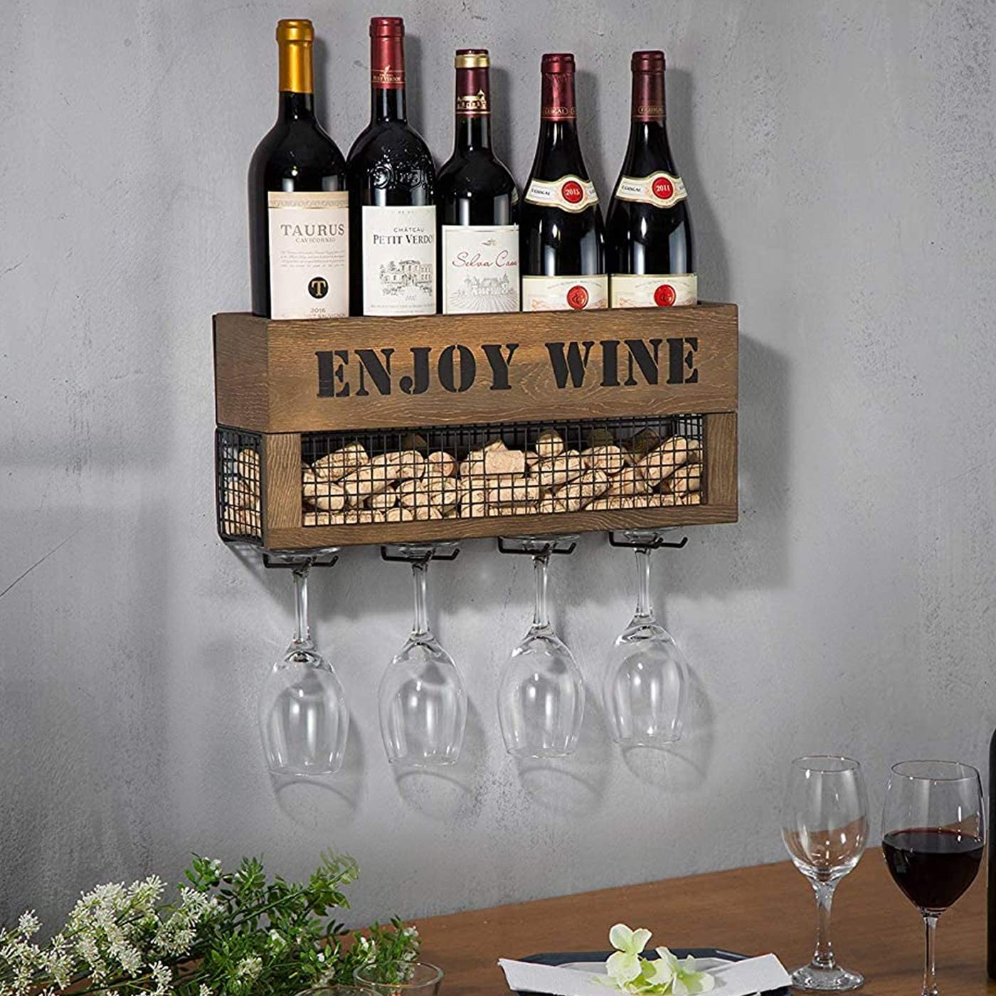 Jackcube Design Kitchen portabottiglie parete 5 bottiglie