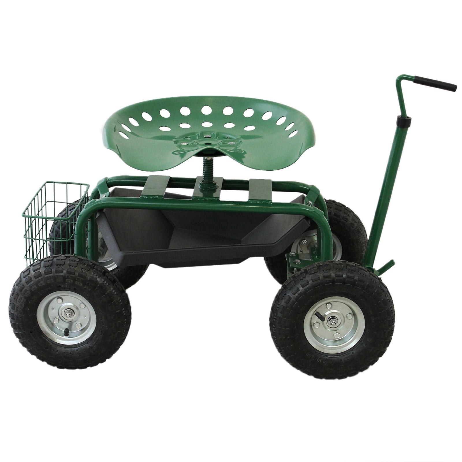 Q-Rax Sgabello Giardinaggio con Ruote Vasca 150kg