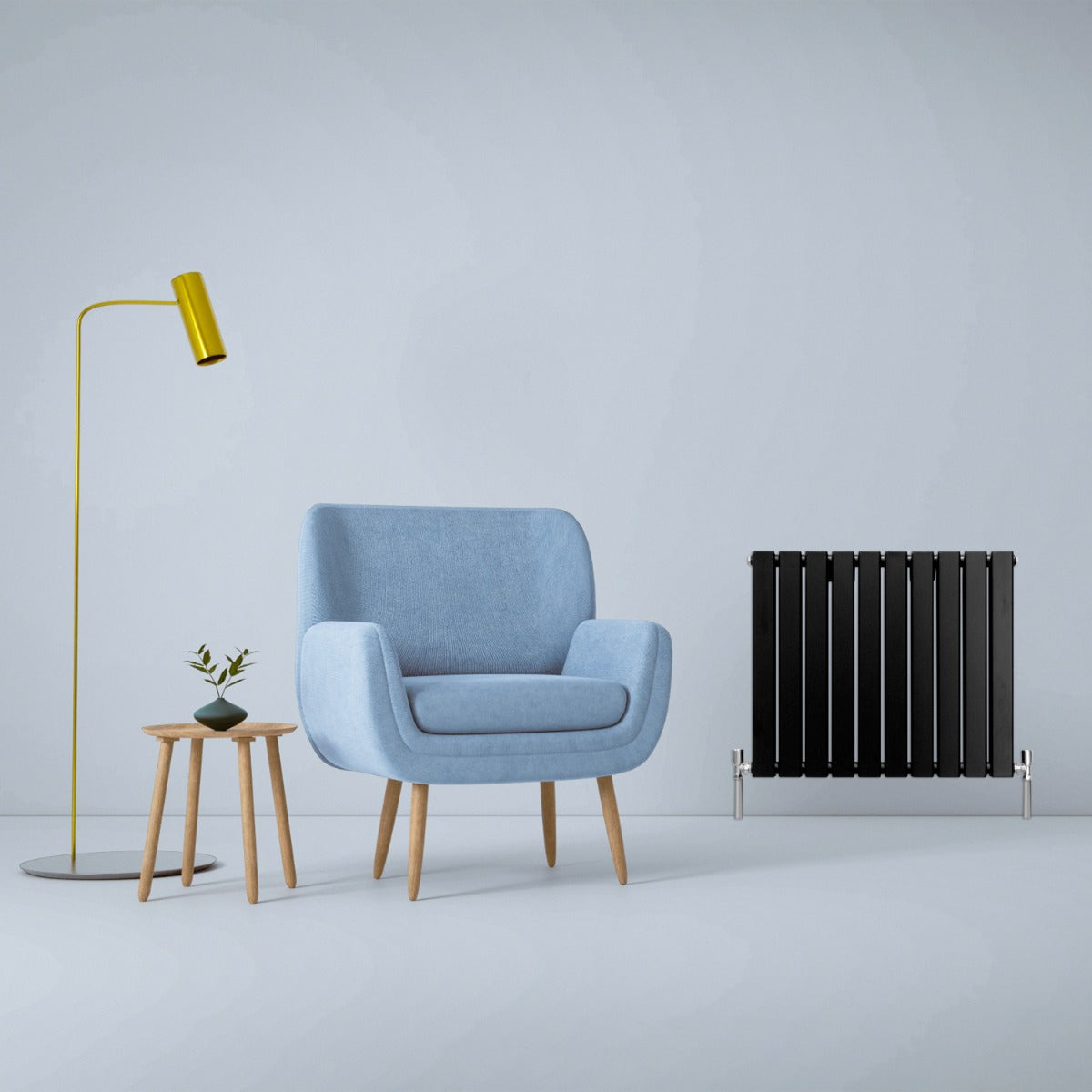 Q-Rax Radiatore Elementi Piatti 60x70 nero opaco