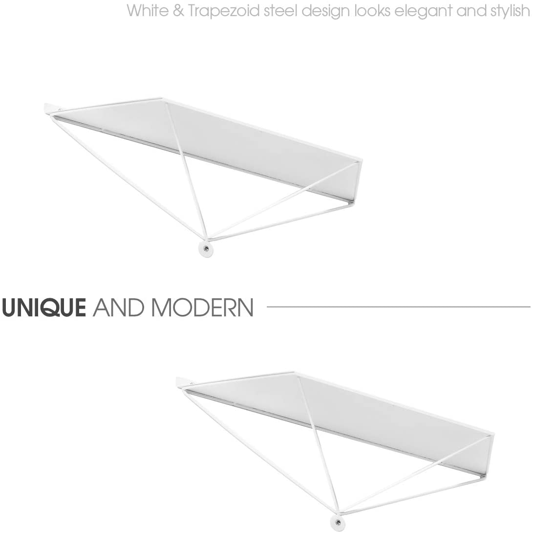 Jackcube Design Living Room Set 2 Mensole Bianche Metallo