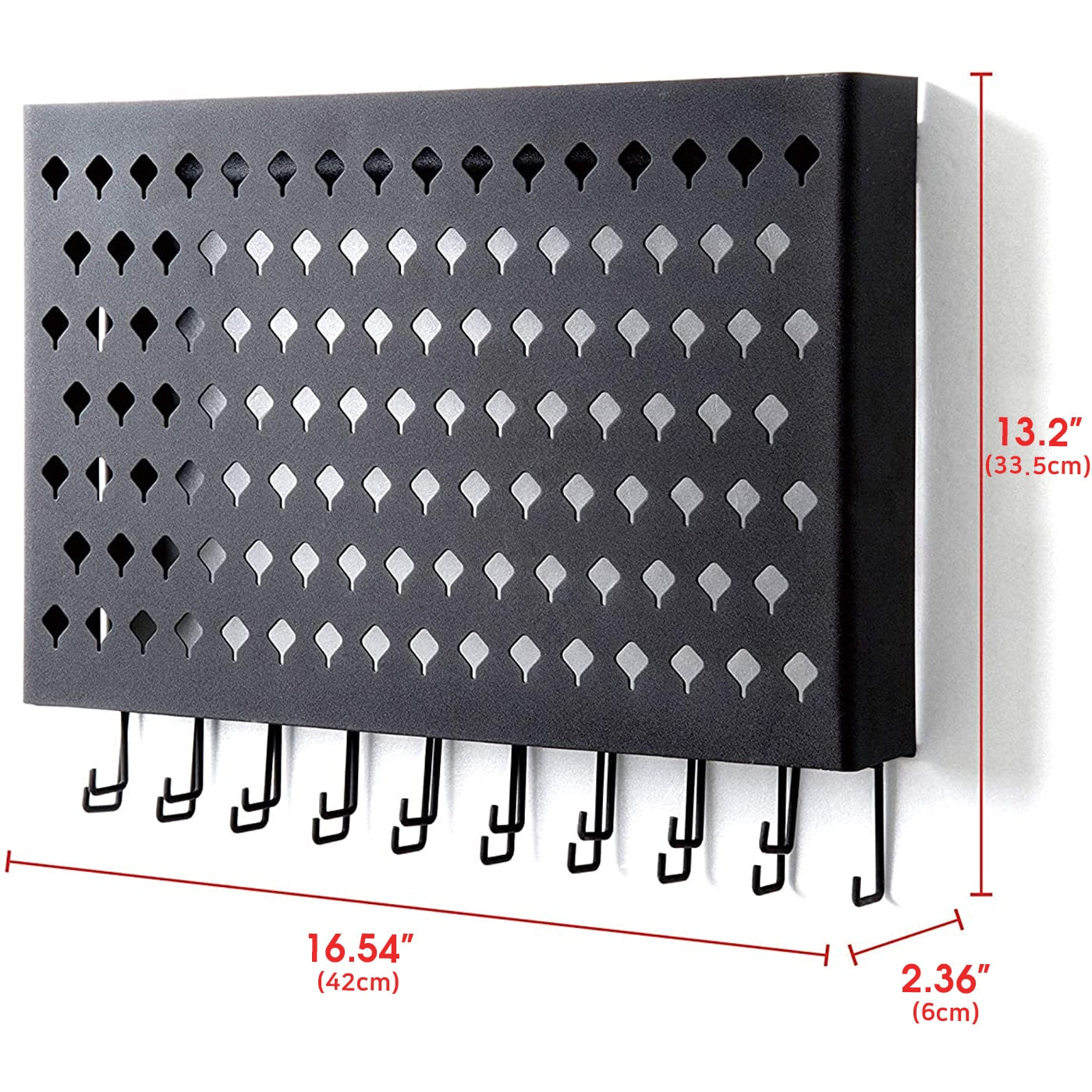 Jackcube Design Organizer Gioielli Parete 109 Fori 19 Ganci Nero