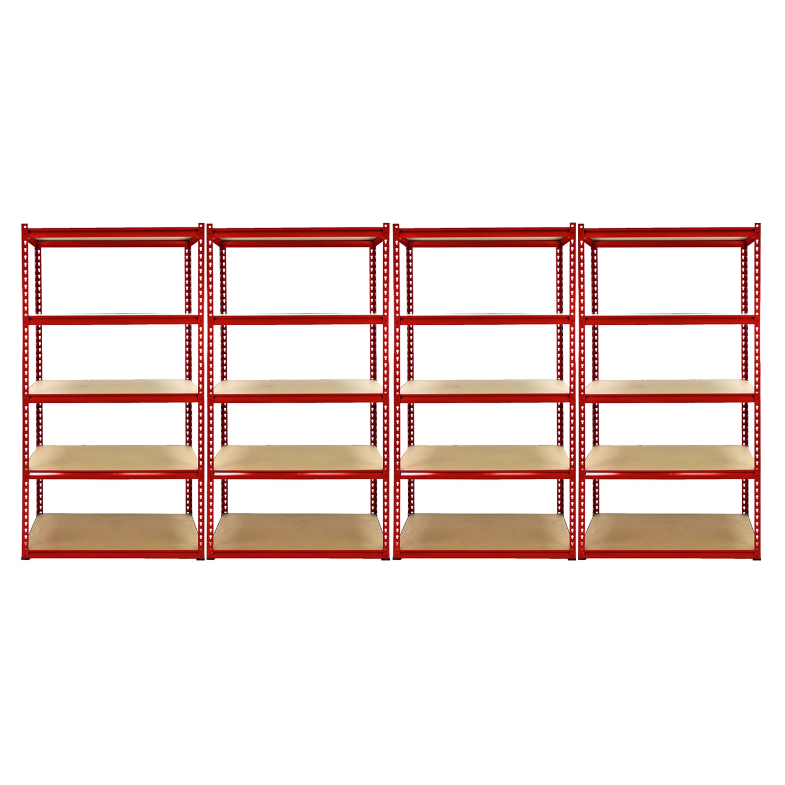 Q-Rax Z-Rax Set 5 Scaffali Rossi 90 cm Angolare Senza Bulloni