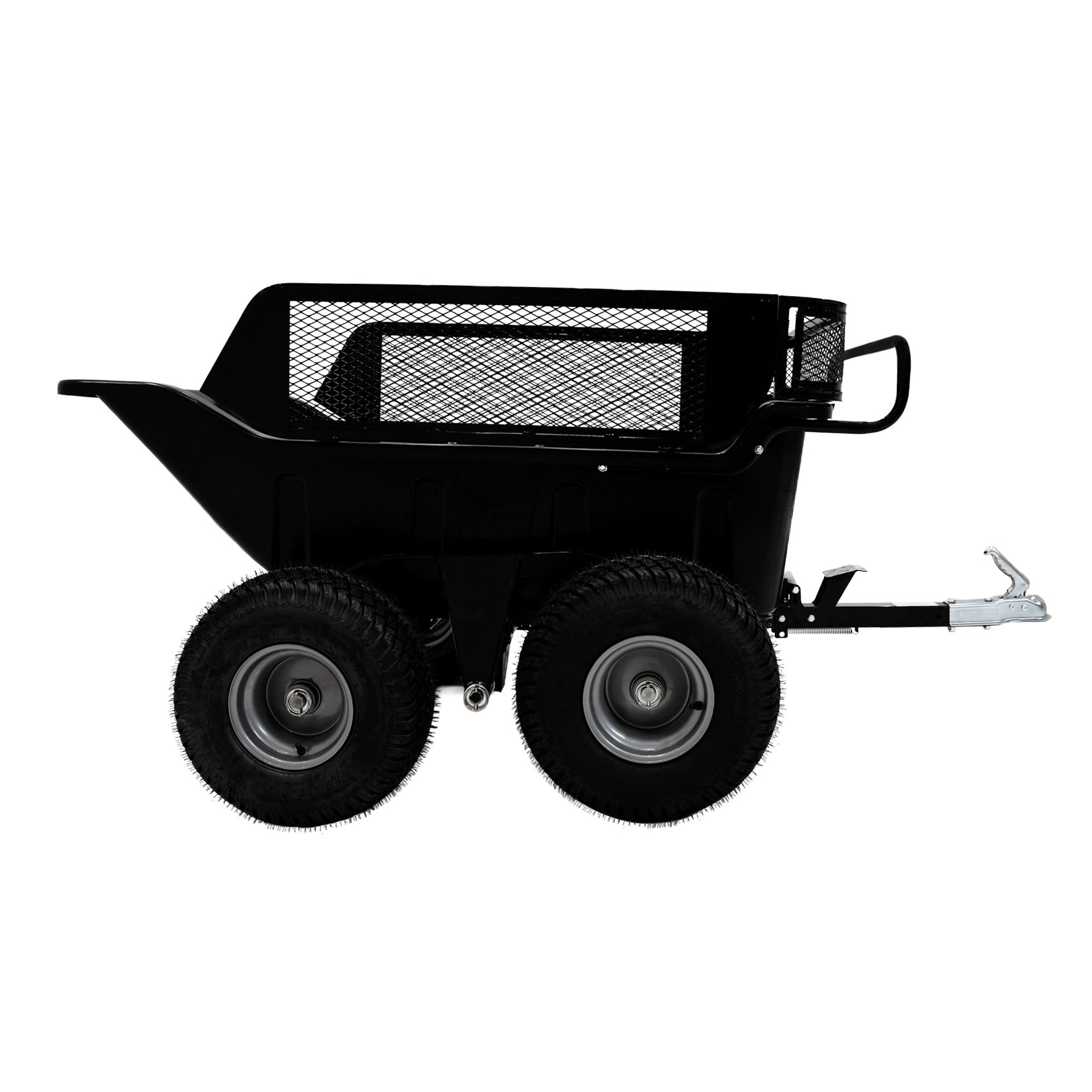 Q-Rax Rimorchio Ribaltabile 4 Ruote 680kg con Sponde Rete