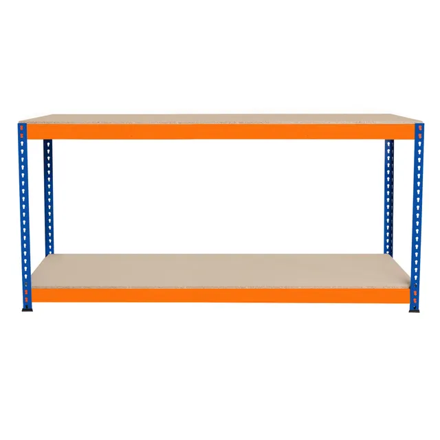 Q-Rax Banco Lavoro S-Rax 180x45x90cm 2 Ripiani 600kg Acciaio