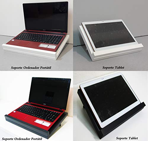 Henor Supporto tablet legno grafite 26x18 cm 3 altezze