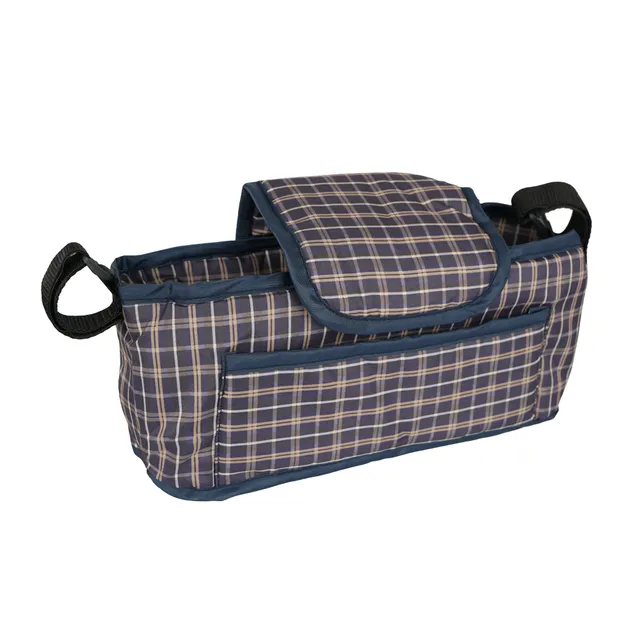 Q-Rax Organizer Passeggino Animali Borsa Blu Tartan 2kg