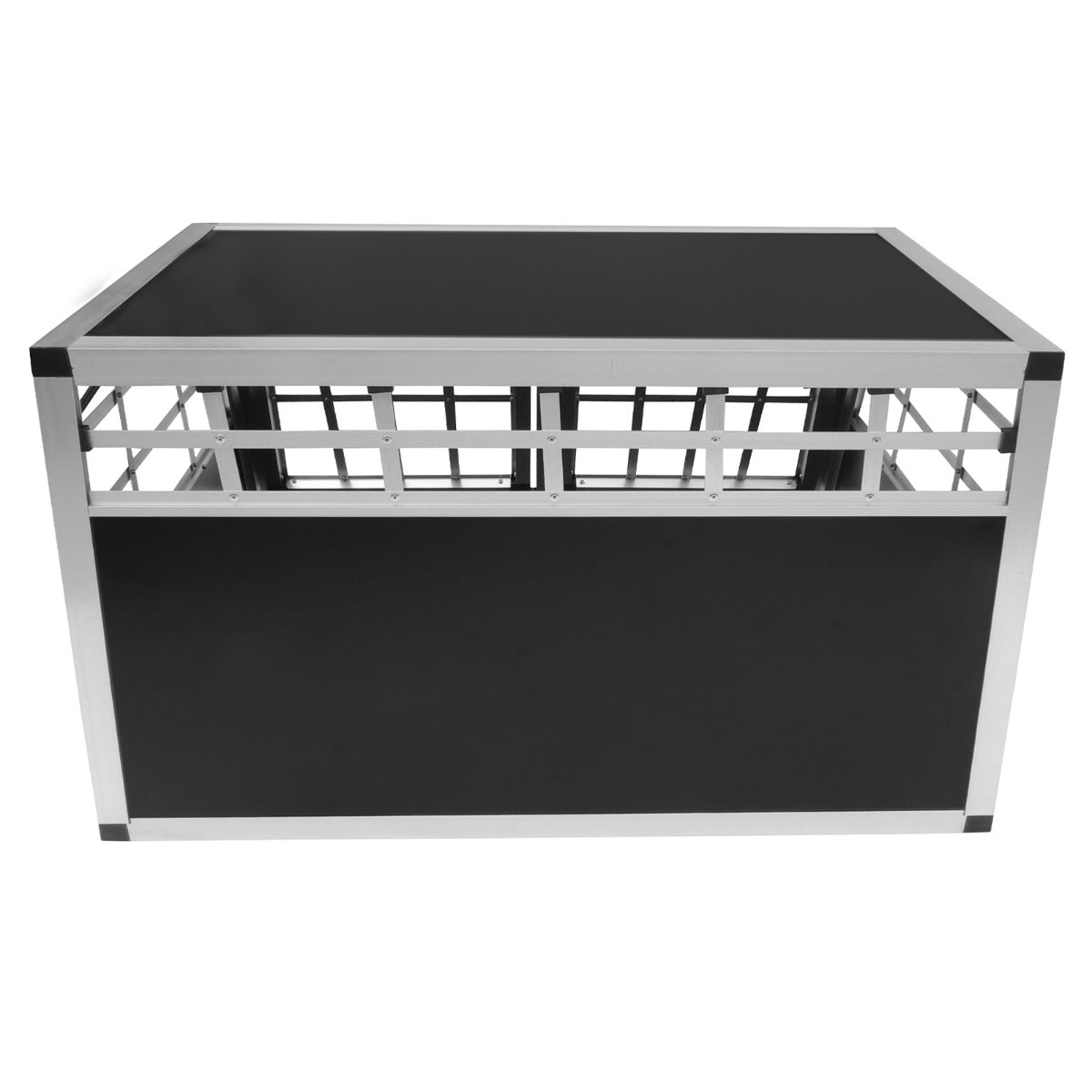 Q-Rax Gabbia Cani Auto Doppia Media Trasportino Alluminio 89 cm