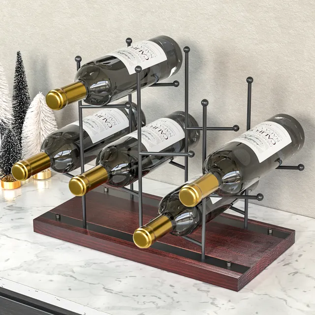 Jackcube Design Kitchen Portavino Metallo 6 Bottiglie