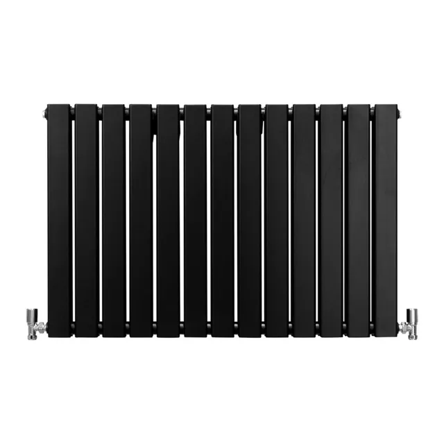 Q-Rax Radiatore Piatti Nero Opaco 60x91cm Acciaio