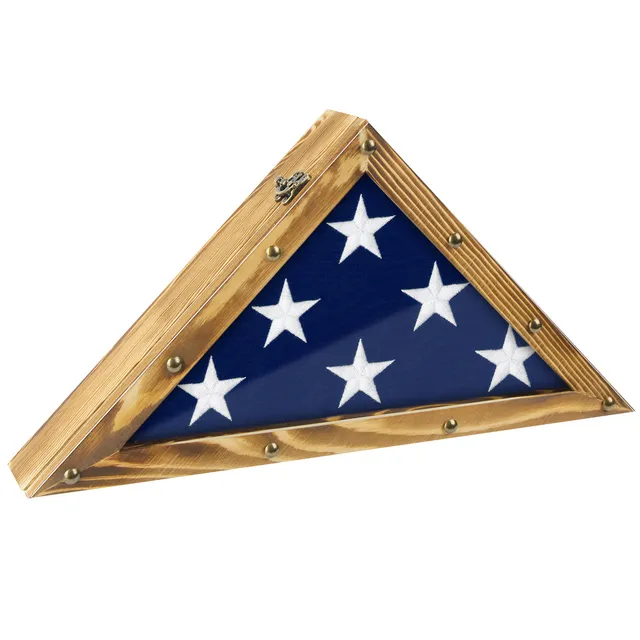 JackCube Design Display Teca Bandiera Militare Legno 3x5 Pino