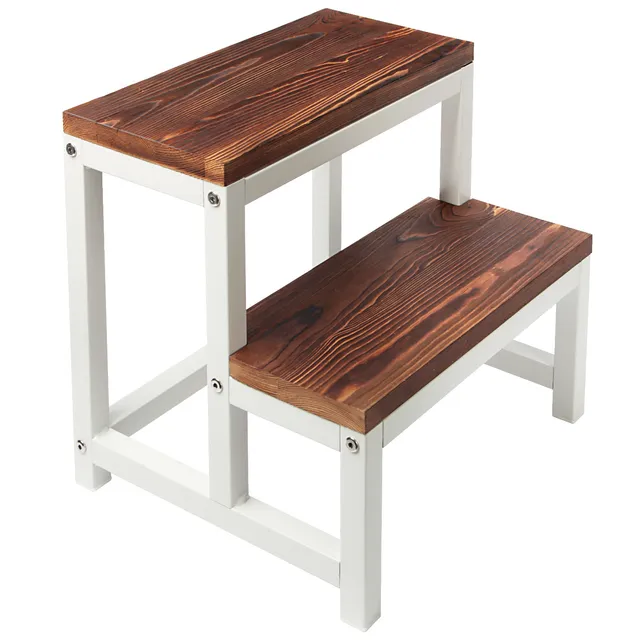 Jackcube Design Living Room sgabello 2 gradini bianco legno