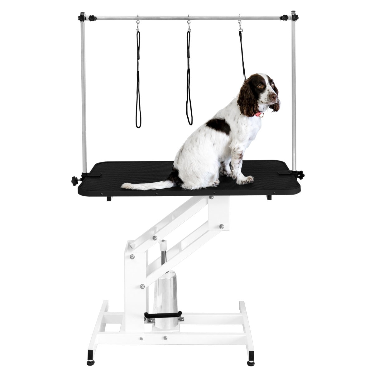 Q-Rax Commercio Tavolo Toelettatura Idraulico Bianco 180kg