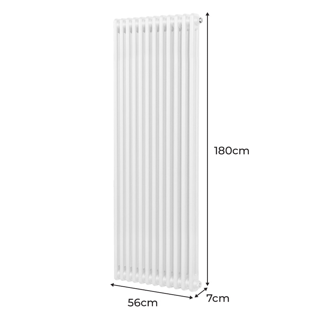 Q-Rax Radiatore a 2 Colonne 1800x562 mm Bianco Acciaio