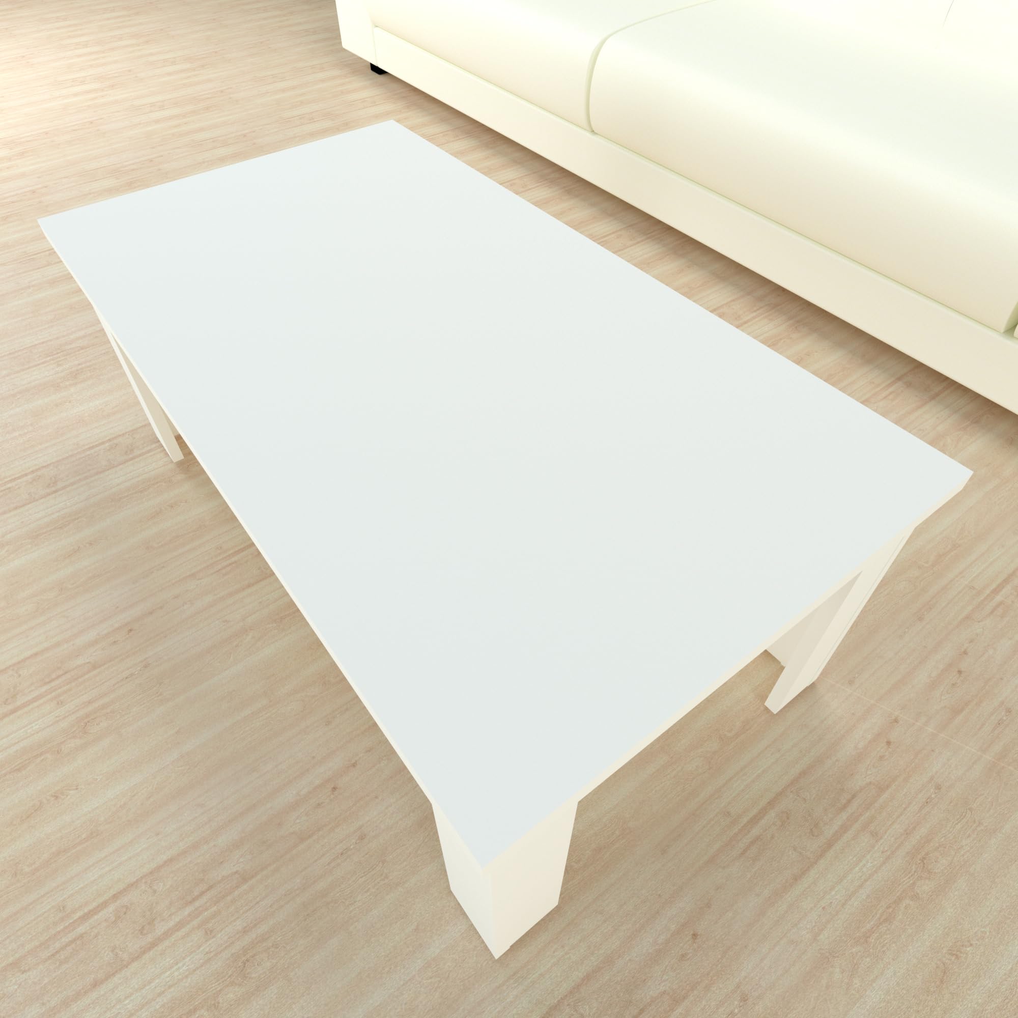 Henor Tavolino 100x60x44 cm Tavolo salotto Bianco moderno