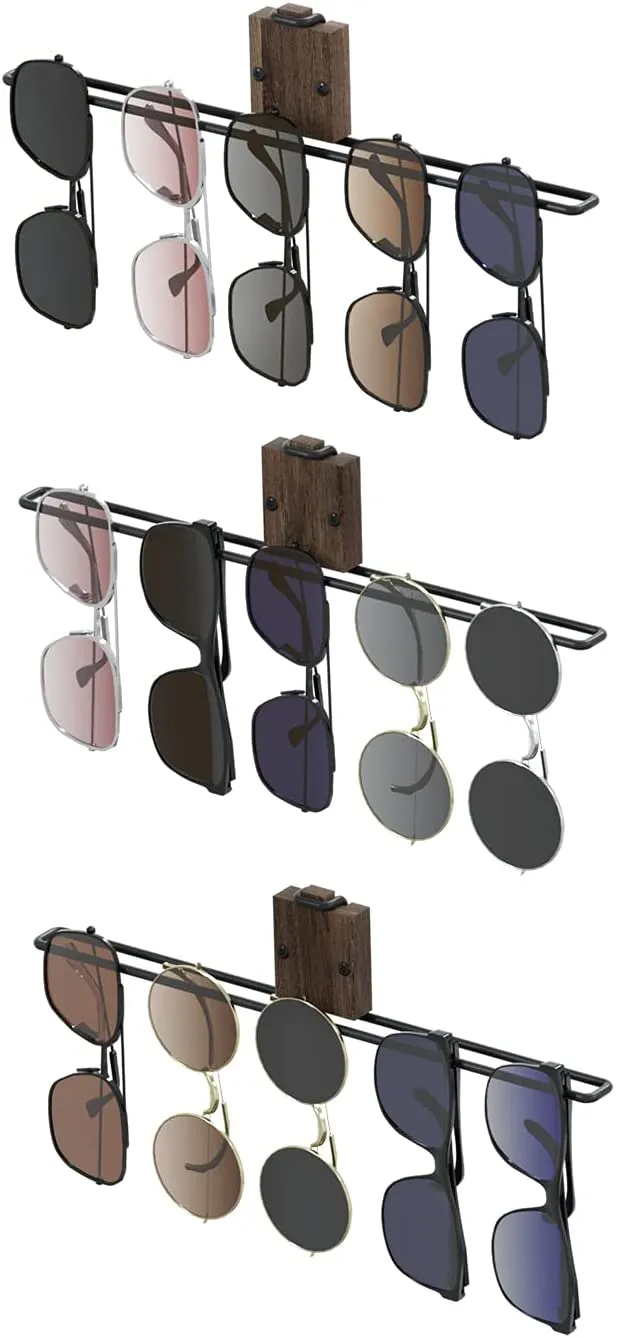Jackcube Design porta occhiali muro legno set 3 pezzi
