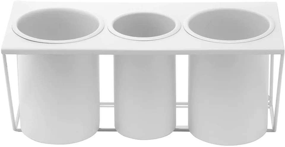 Jackcube Design Bathroom Porta Phon Parete Bianco Acciaio 32 cm
