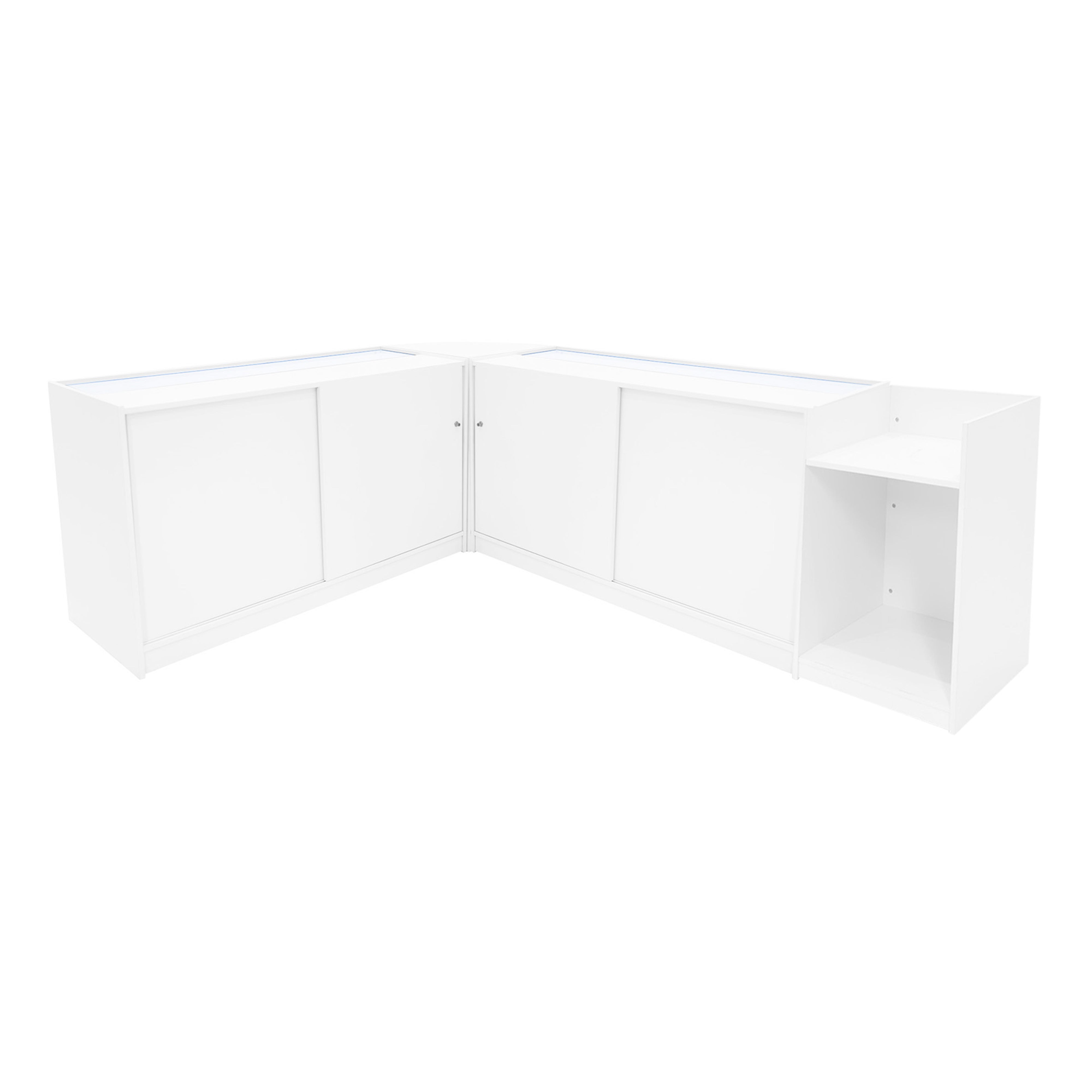 Q-Rax Luna Set CM60+TB60+2xB1500 bancone bianco LED