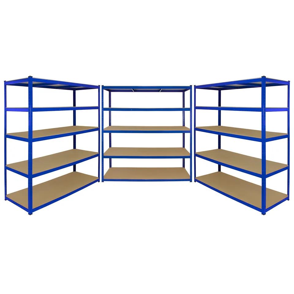 Q-Rax T-Rax 3 scaffali acciaio blu 160cm 5 ripiani