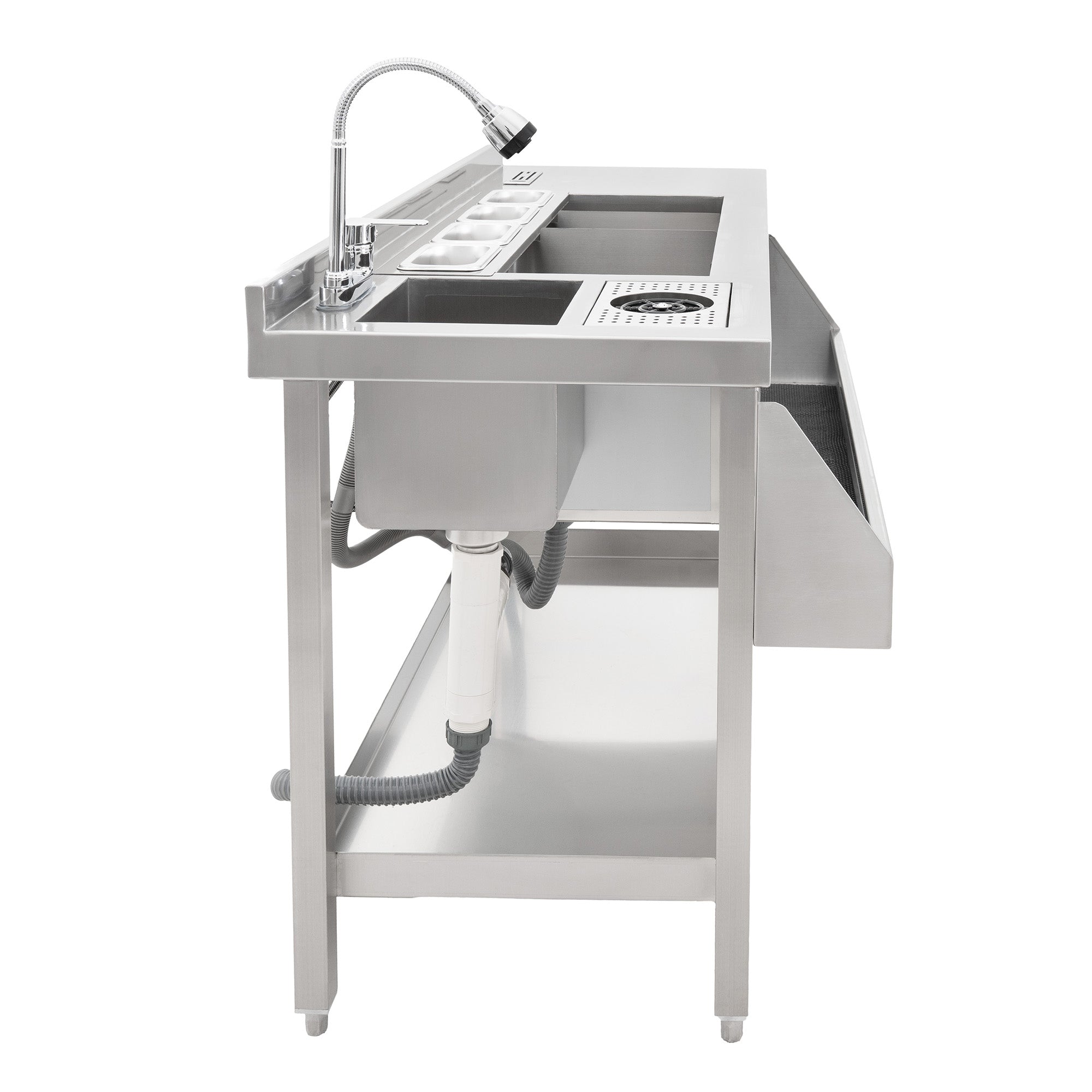Q-Rax Postazione Bar Cocktail Premium Acciaio Inox