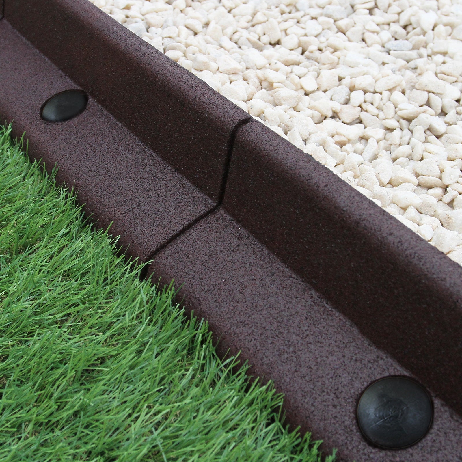 Q-Rax Deposito all'Aperto Bordatura Giardino Flessibile 1,2m Marrone 4pz
