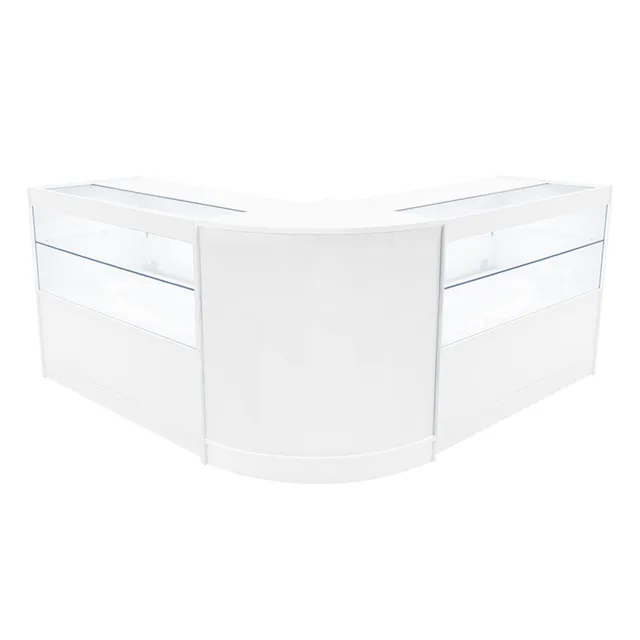 Q-Rax Selene C1200x2 CM60 Bancone Negozio Bianco LED