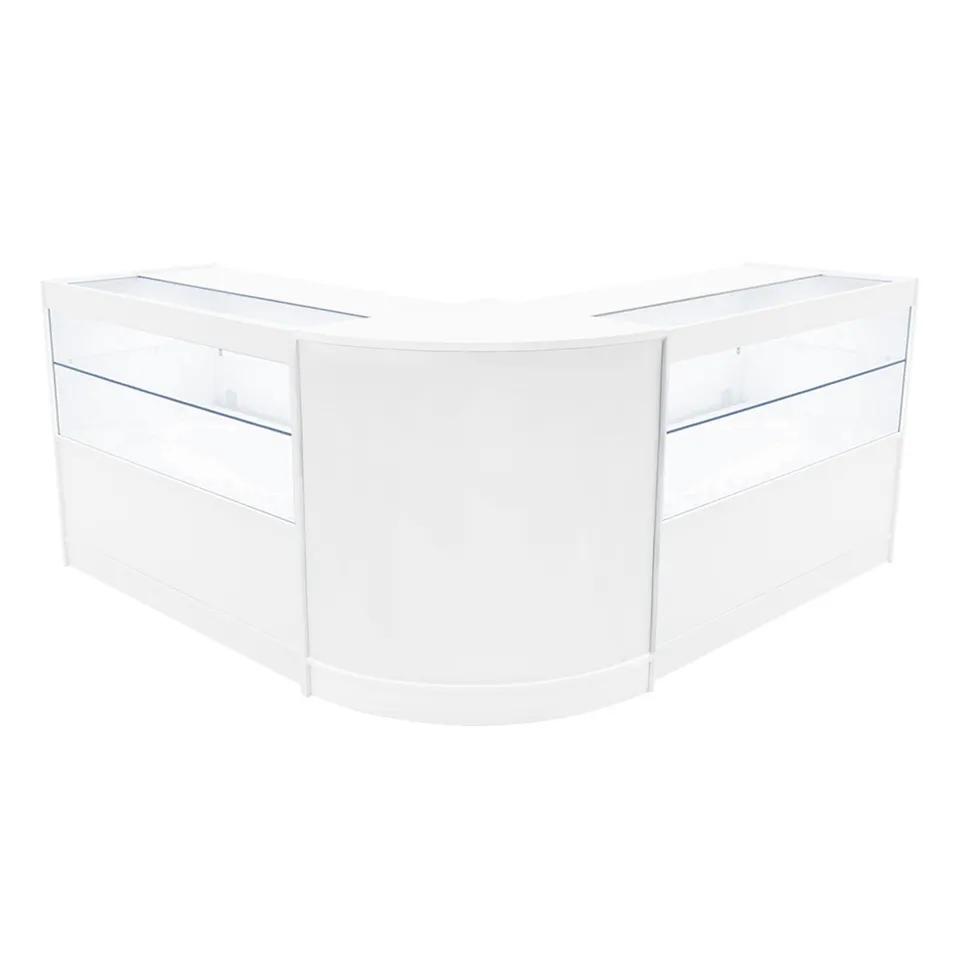 Q-Rax Selene C1200x2 CM60 Bancone Negozio Bianco LED