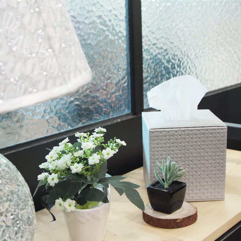 Jackcube Design Living Room Copri Scatola Fazzoletti Pelle Argento