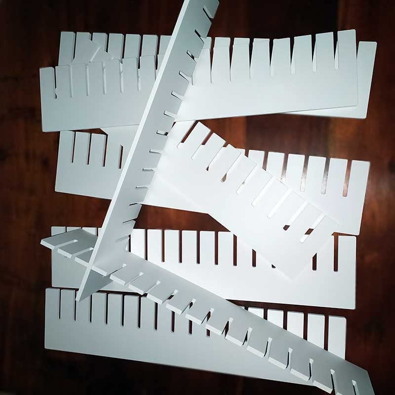HGYZE Divisori per Cassetti Regolabili organizer 42x9 cm bianco 8 pz