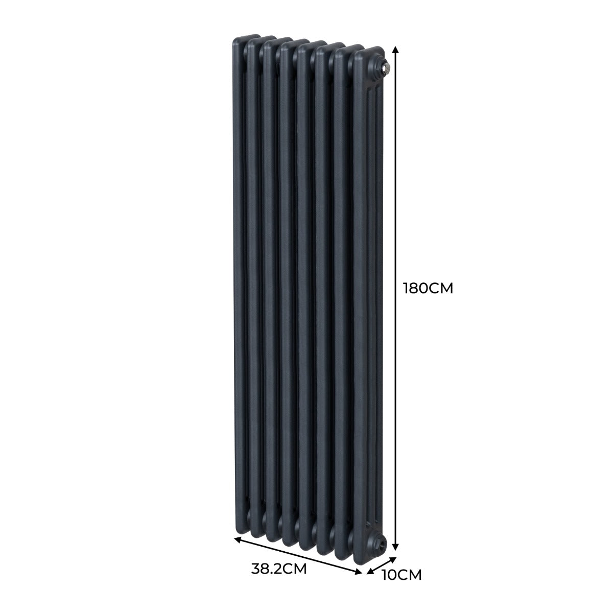 Q-Rax Radiatore 3 Colonne 1800x382 mm Termosifone Antracite