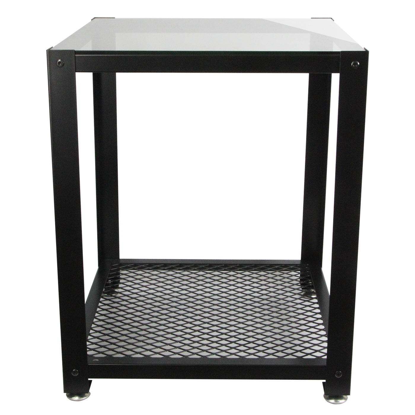 Jackcube Design Living Room Tavolino Vetro Nero 2 Ripiani 45 cm