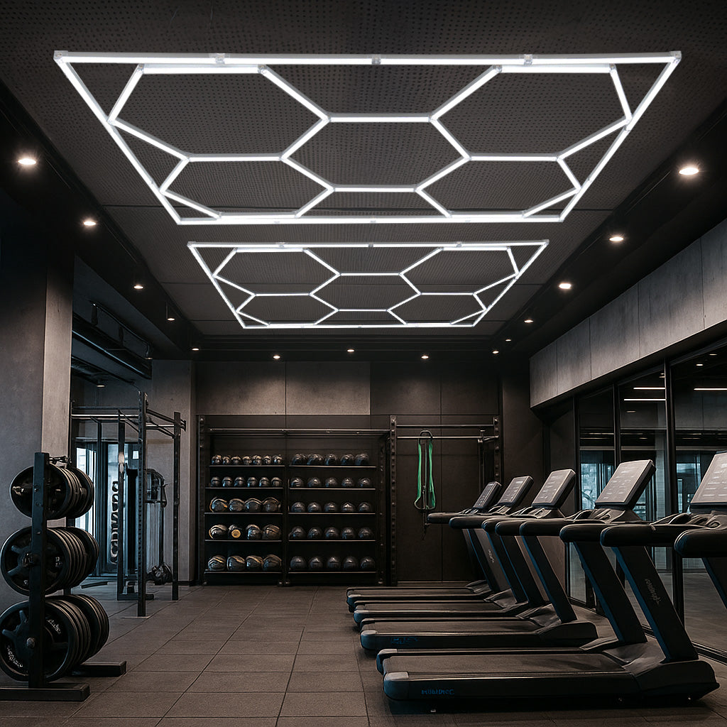 Q-Rax Sistema LED Esagonale x10 luce 6000K con cornice