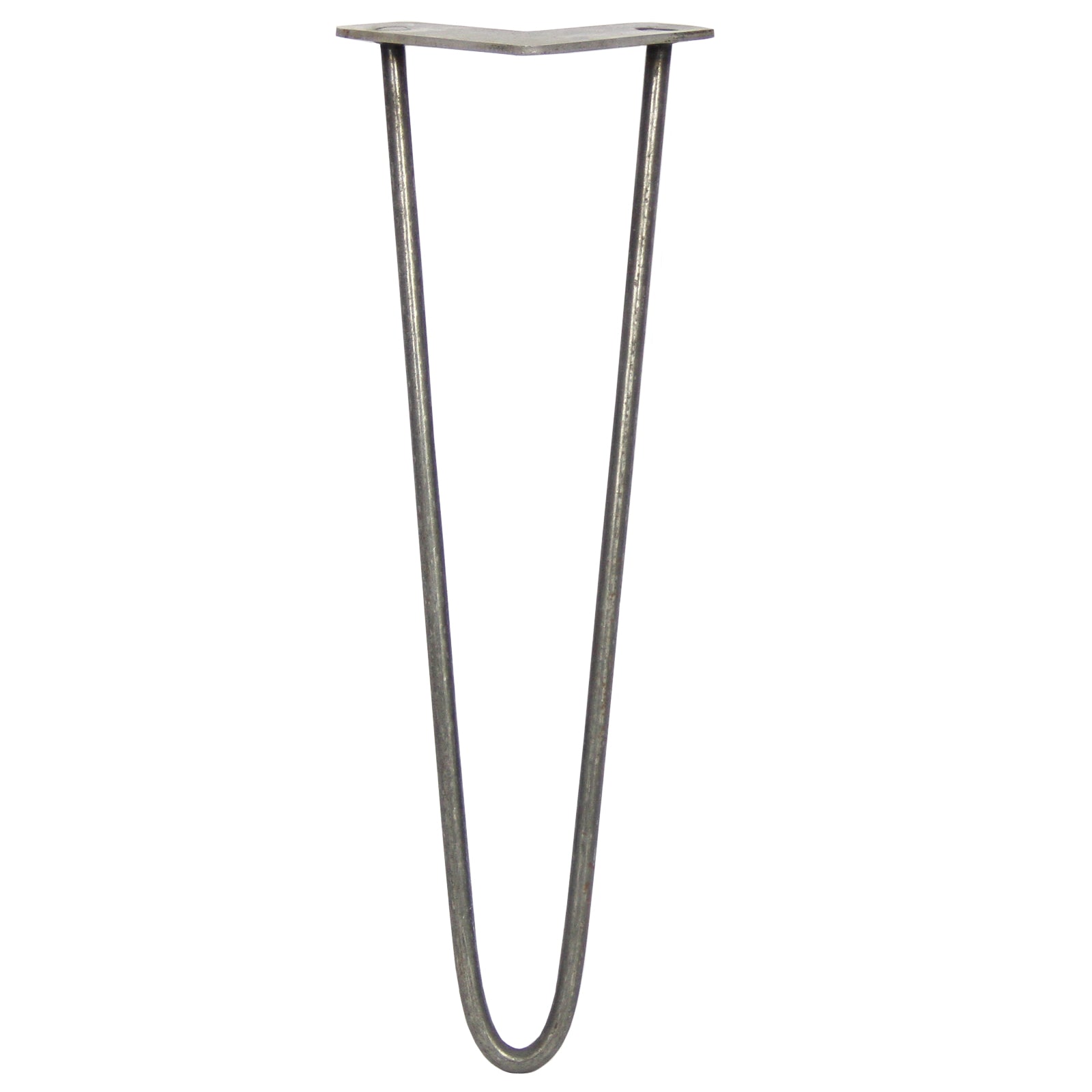 Q-Rax 4 Gambe Tavolo Forcina 40,6cm 2 rebbi acciaio naturale