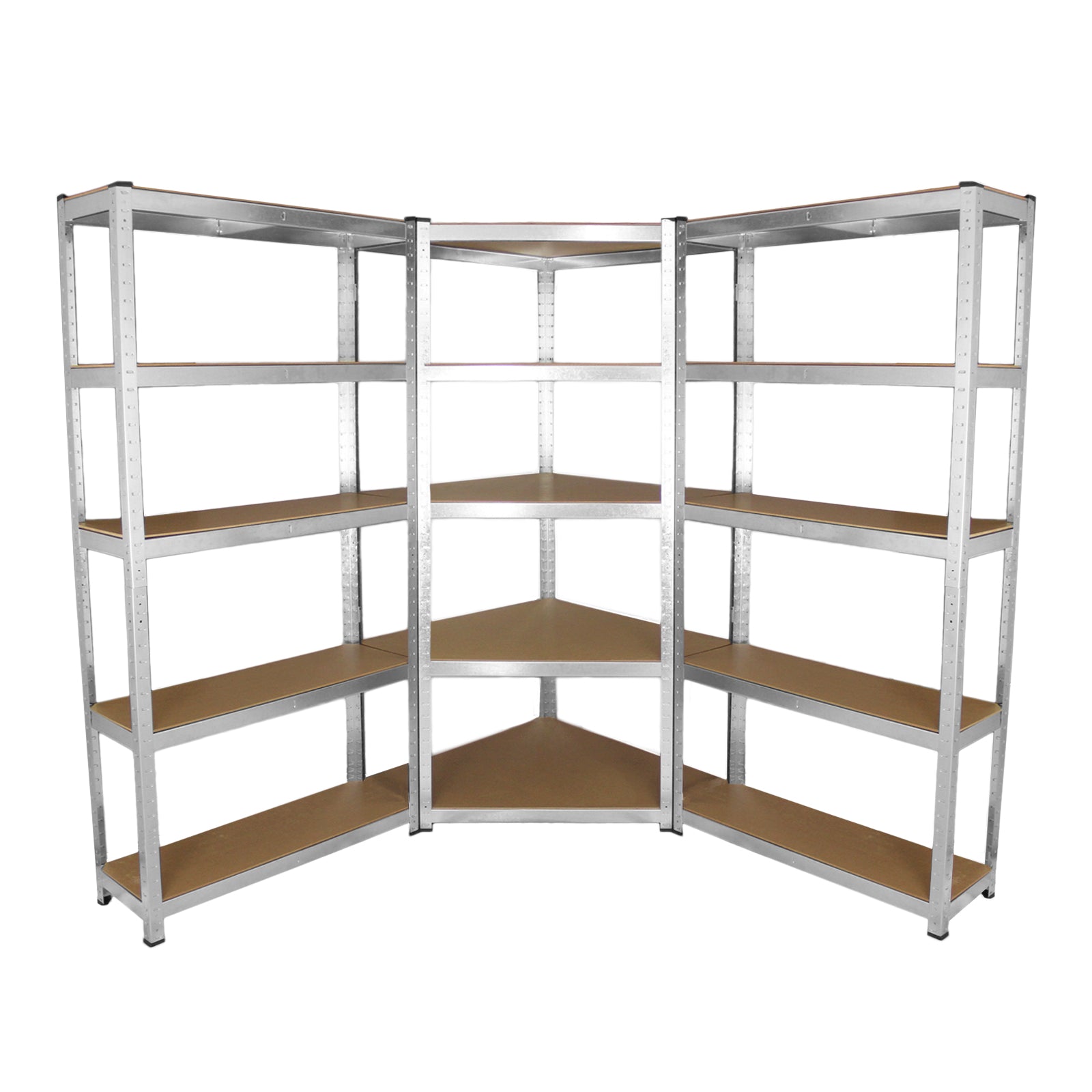 Galwix Set 2 Scaffali 90cm + Angolo 90cm Zincati