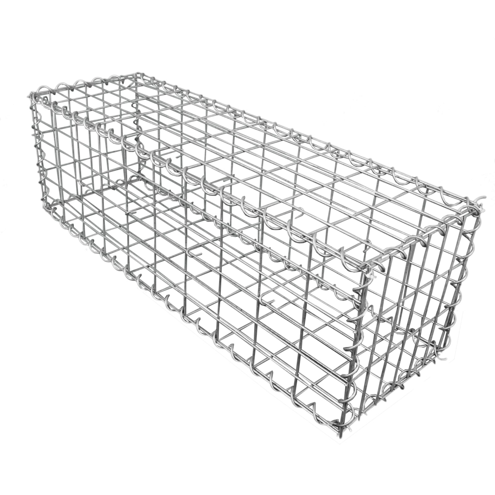 Q-Rax Gabbioni Sassi e Legna 100x30x30 cm 6 Pezzi Zincati