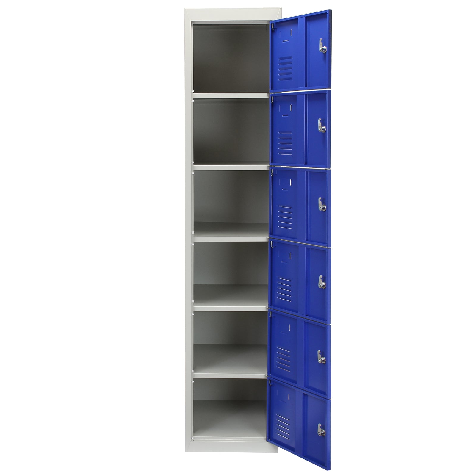 Q-Rax 3 Armadietti Metallo 6 Porte Blu 180cm
